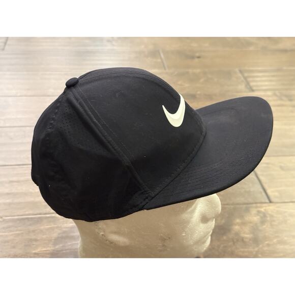 Nike Golf Pro Dri-Fit Mens Black Adjustable SnapBack Hat Baseball Cap 892643-010 - Picture 4 of 10